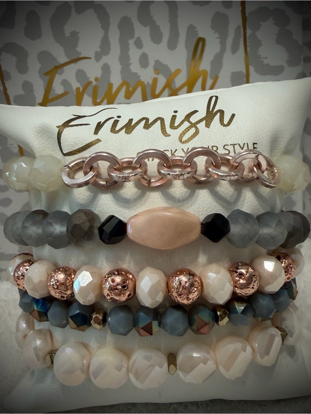 New ERIMISH Bracelets 5 pc - Rose Gold - Custom Regular, Kids Or Extended Size